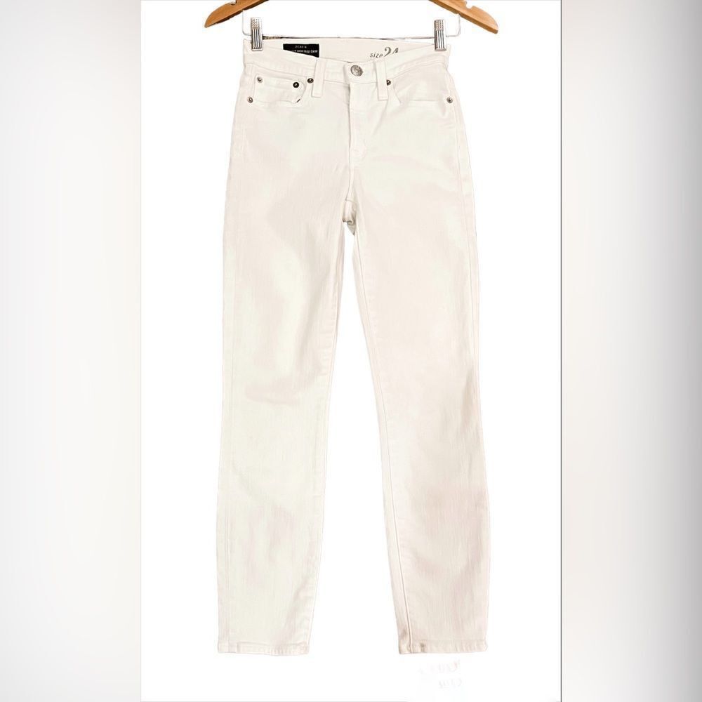 J. Crew Lookout High Rise Cropped Skinny Jeans White Size 24
